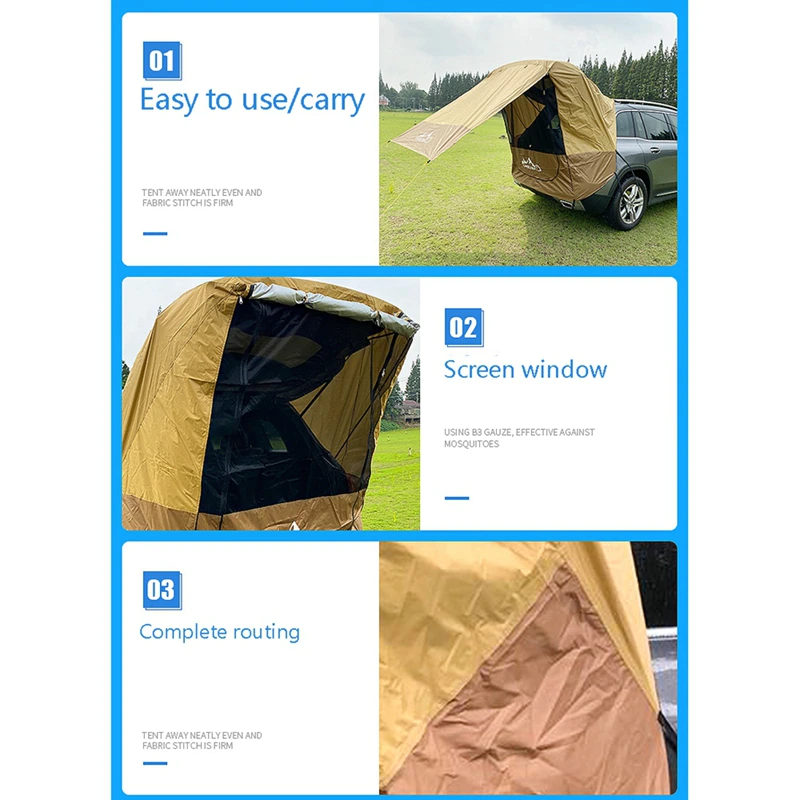 Cheap Goat Tents LADUTA Car Trunk Tent Sunshade Rainproof Tailgate Shade Awning Tent for Car Self Driving Tour Barbecue Outdoor Camping Tents 
